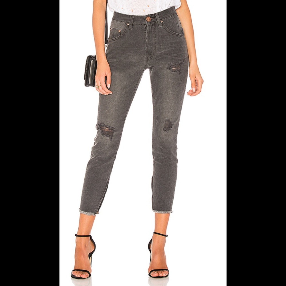One Teaspoon High Waisted Freebird Jeans Phantom